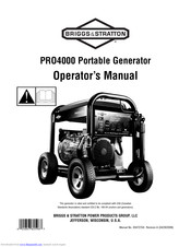 Briggs & Stratton PRO4000 Operator's Manual