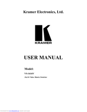 Kramer VS-1616V User Manual