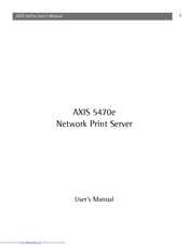 Axis Print Server  5470e User Manual