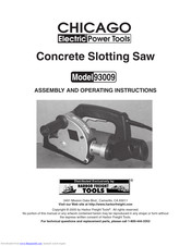 Chicago Electric 93009 Assembly And Operating Instructions Manual