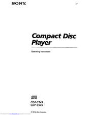 Sony CDP-C745 Opertating Instructions