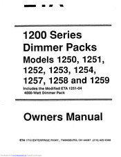 ETA Systems 1259 Owner's Manual