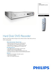 Philips DVDR3330H/02 Specifications
