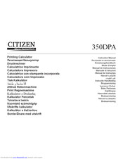 Citizen 350DPA Instruction Manual