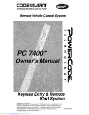 Code Alarm PC 7400 Owner's Manual