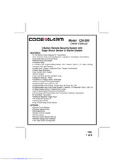 Code Alarm CSI-200 Owner's Manual