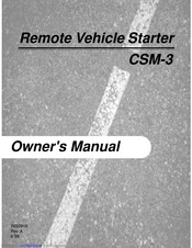 Code Alarm CSM-3 Owner's Manual