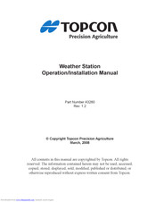 Topcon A3280 Operation & Installation Manual