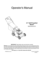 MTD 970 Series Operator's Manual
