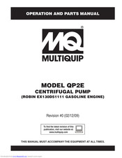 Multiquip QP2E Operation And Parts Manual