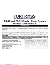 Fortress Automotive Security FS-52 Installation Handbook