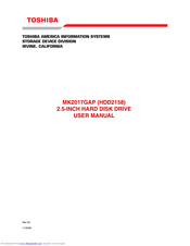 Toshiba HDD2158 User Manual