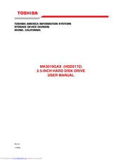 Toshiba MK3019GAX User Manual