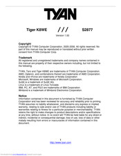 Tyan Tiger K8WE Manual