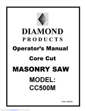 Diamond Products CC500M Operator's Manual