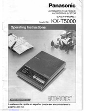Panasonic Easa-Phone KX-T5000 Operating Instructions Manual