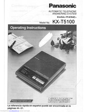 Panasonic Easa-Phone KX-T5100 Operating Instructions Manual