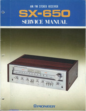 Pioneer SX-650 Service Manual