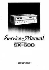 Pioneer SX-680 Service Manual