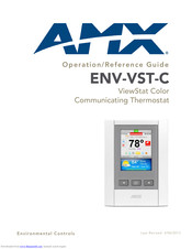 AMX ViewStat ENV-VST-C Operation/Reference Manual