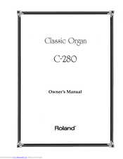 Roland C-280 Owner's Manual