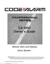 Code Alarm CA 5053 Owner's Manual