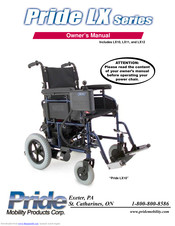 Pride Mobility PRIDE LX10 Owner's Manual