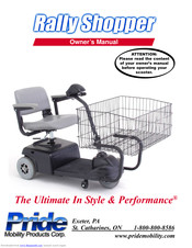 Pride Rally shopper Owner's Manual