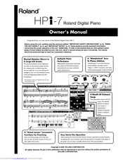 Roland HPi-7 Owner's Manual