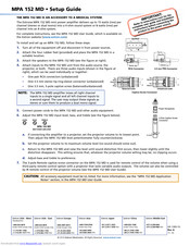 Extron electronics MPA 152 MD Setup Manual