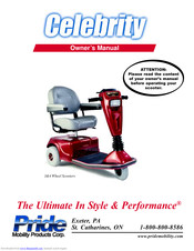 Pride Mobility Celebrity SC-442 Owner's Manual