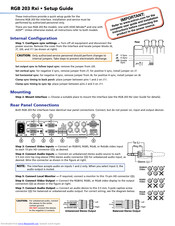 Extron electronics RGB 203 Rxi VTG Setup Manual