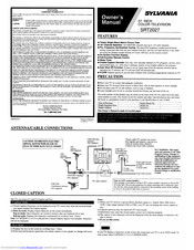 Sylvania SRT2027 Owner's Manual