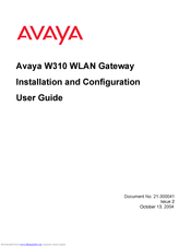Avaya W310 User Manual