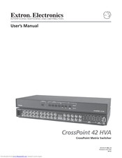 Extron electronics CrossPoint 42 HVA User Manual