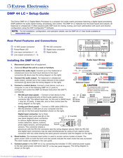 Extron electronics DMP 44 LC Setup Manual