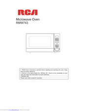 RCA RMW743 User Manual