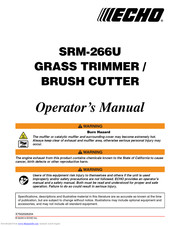 Echo SRM-266U Operator's Manual