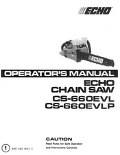 Echo CS-660EVL Operator's Manual