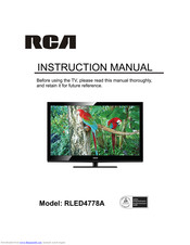 Rca RLED4778A Instruction Manual