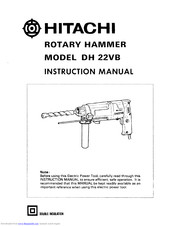 Hitachi DH 22VB Instruction Manual