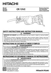 Hitachi CR 13V2 Safety Instructions And Instruction Manual