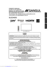 Sansui SLED4650 Owner's Manual