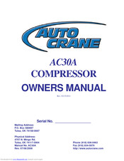 Auto Crane AC30A Owner's Manual