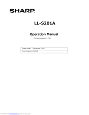 Sharp LL-S201A Operation Manual