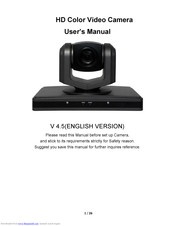 HuddleCamHD HD Color Video Camera User Manual