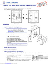Extron electronics HDMI 230 D Setup Manual