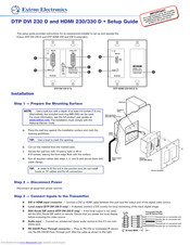 Extron electronics DTP HDMI 230 Setup Manual