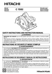 Hitachi C 7SB2 Safety Instructions And Instruction Manual