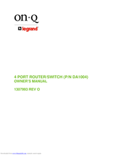 On-Q/Legrand DA1004 Owner's Manual
